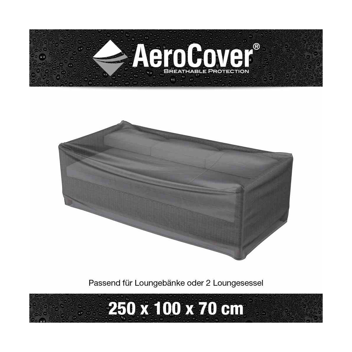 AeroCover Schutzhülle für Loungebänke 250 x 100 x 70 cm anthrazit