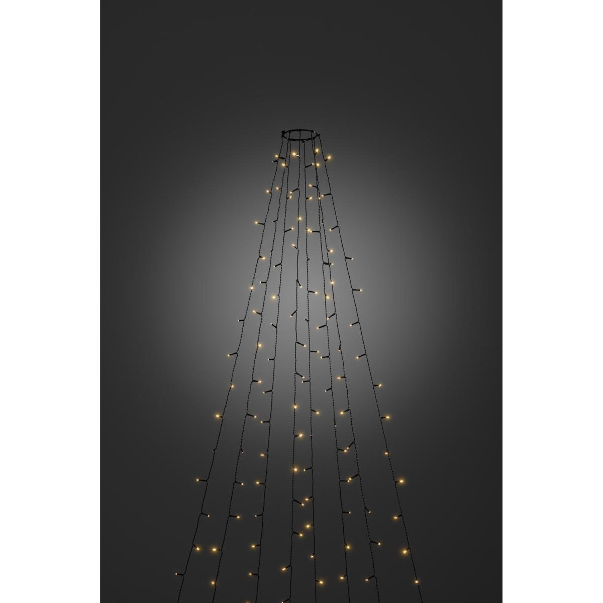 Konstsmide LED-Baummantel Glimmer 240 Dioden bernsteinfarben | 210908 mit Ring