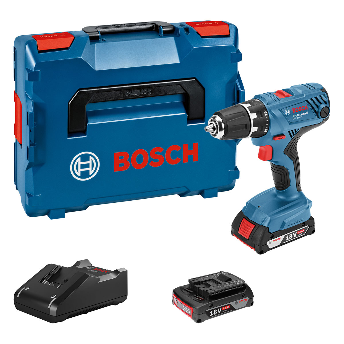 Bosch Professional Akku-Bohrschrauber-Set GSR 18V-21 | 334783