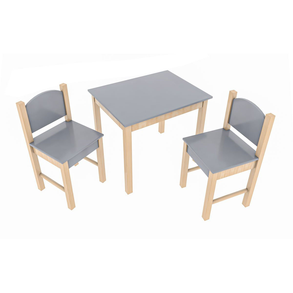 Coemo 3tlg. | Grau Stühle 1 grau 2 Tisch | Stefano Kindersitzgruppe K003207152