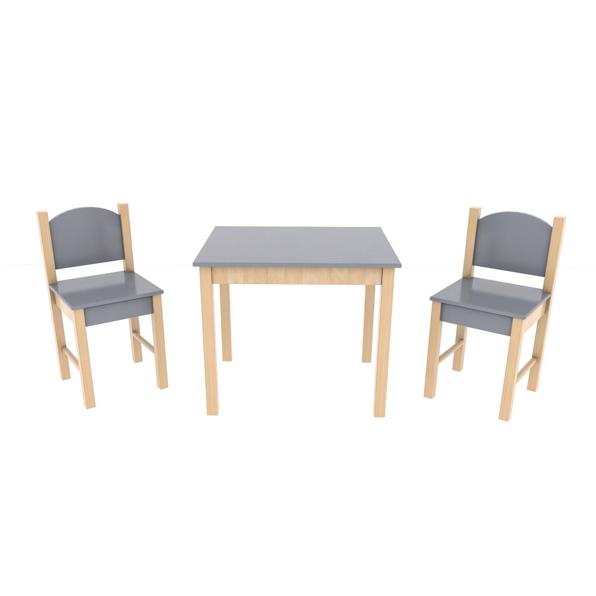 Coemo 3tlg. Kindersitzgruppe Grau Tisch grau | 1 2 K003207152 Stühle Stefano 