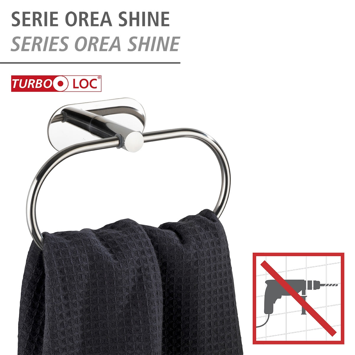 Wenko Turbo-Loc Handtuchring Shine Orea 503695 