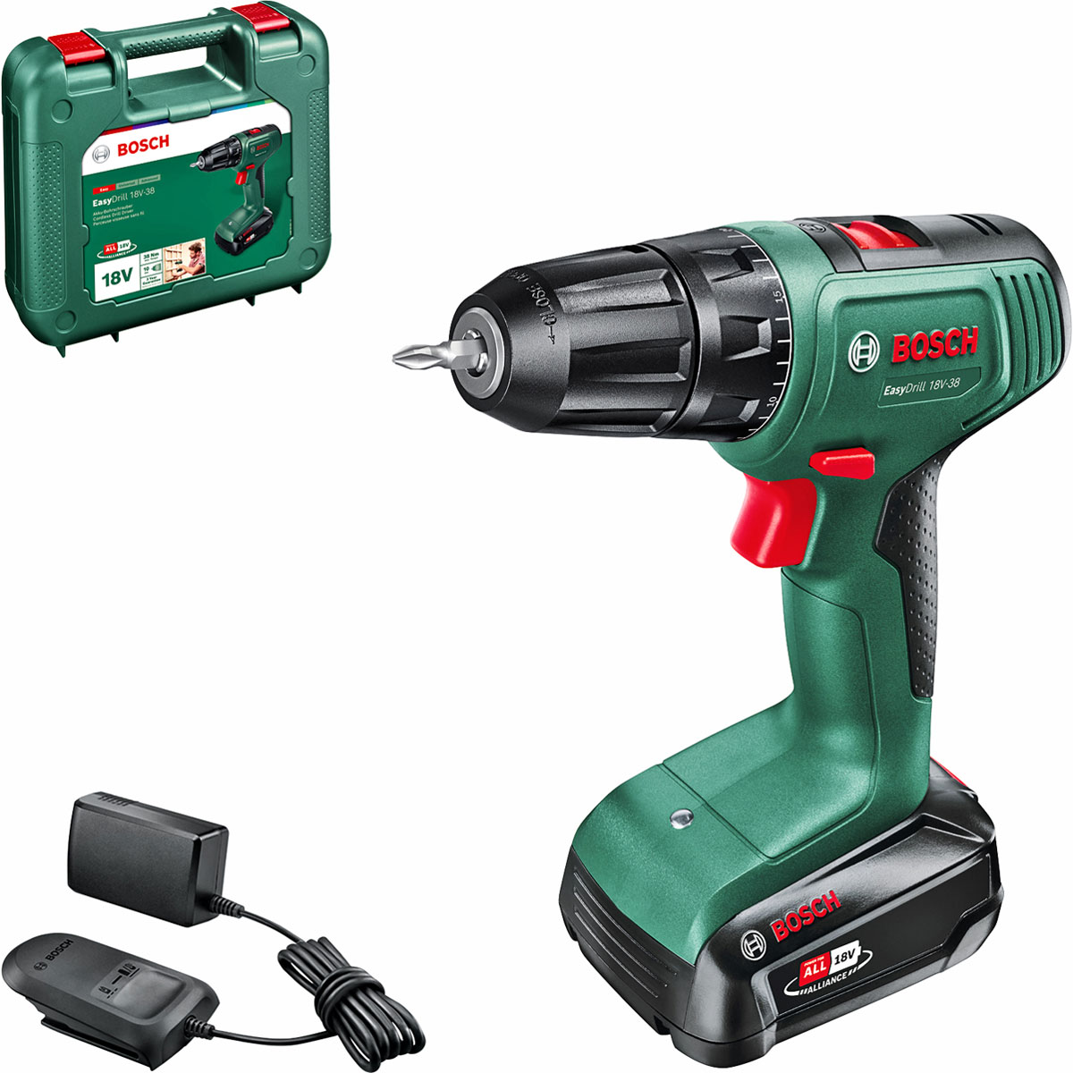 Bosch Akku Bohrschrauber EasyDrill 18V 38 inkl Ladeger t 277305