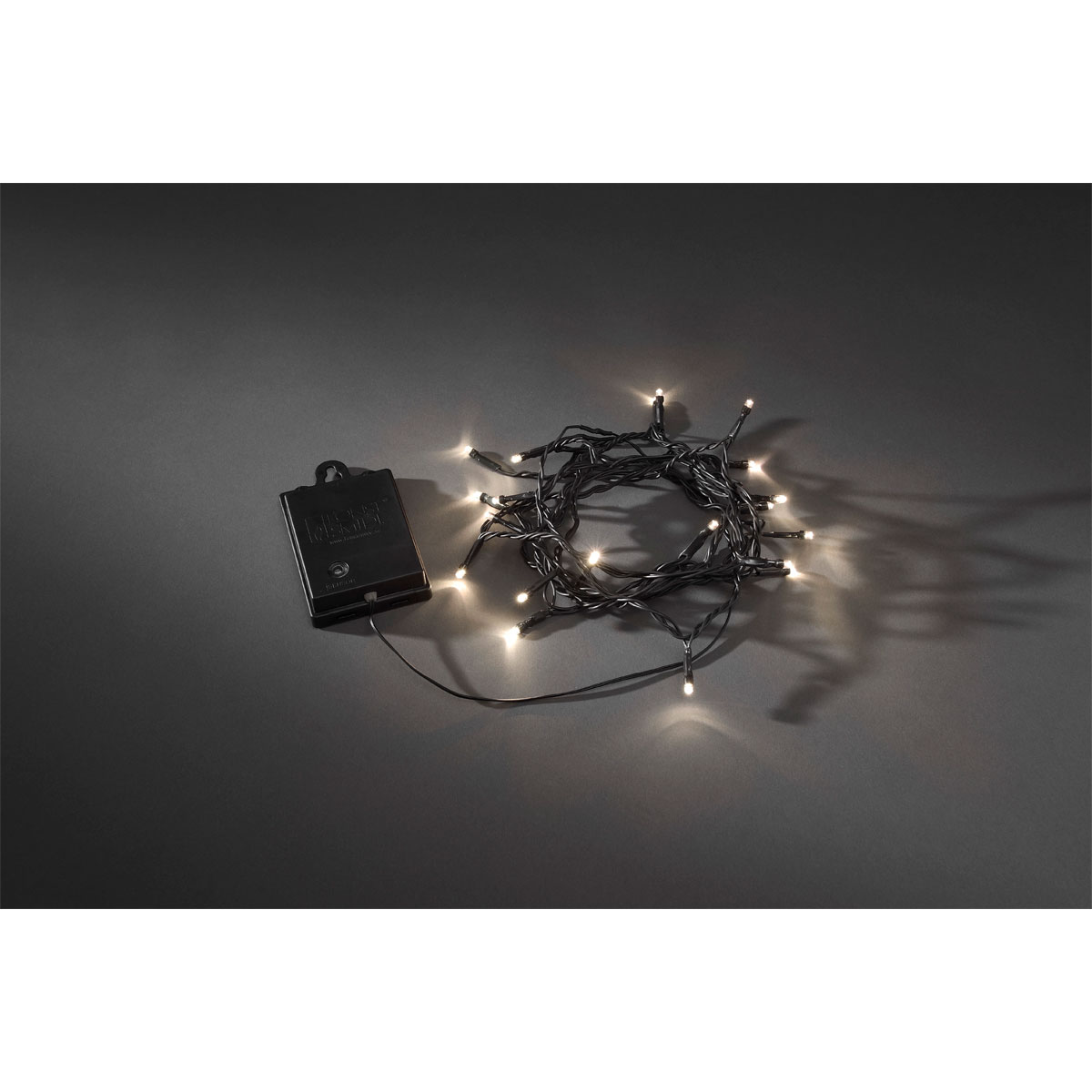Konstsmide LED-Außenlichterkette 40 Dioden schwarzes 40 299235 | | batterie Kabel